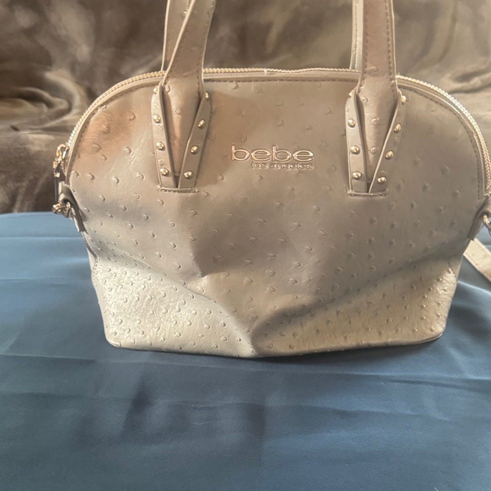Bebe Silver Satchel Bag